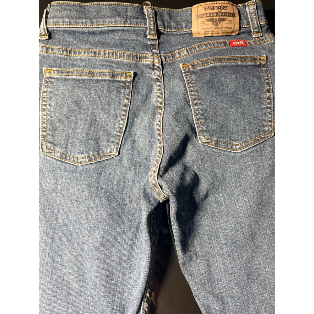 Wrangler Boys Classic Straight Jeans Medium Wash Adjustable Waist Size 14 Slim - Picture 5 of 8
